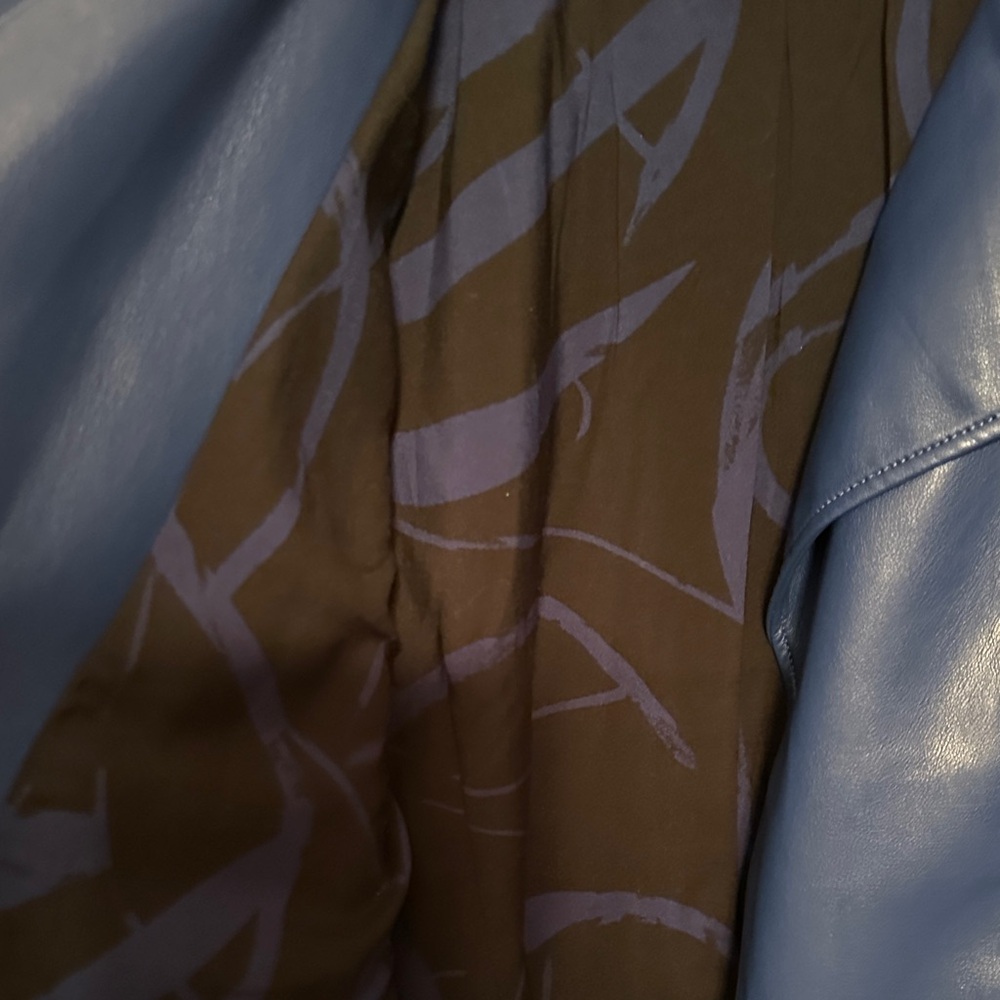 Chico's Blue Faux Leather Jacket - Picture 8 of 12